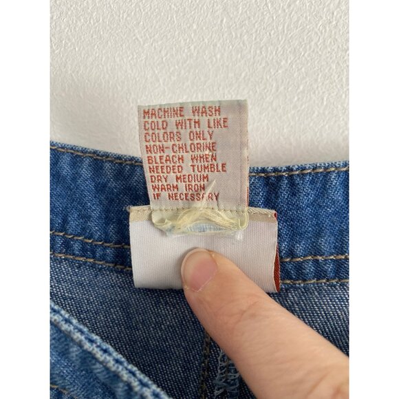 Vintage Crossroads Women’s Blue Denim Overall Dress W/ Pocket Size S 100% Cotton - Picture 6 of 6